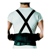 Sportaid Back Belt With Suspenders, Black, 40 Inches-55 Inches, X-Large - 1 Ea
