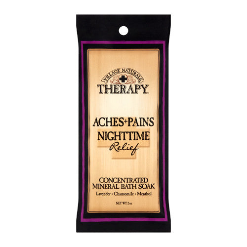 Village Naturals Therapy Aches and Pains Nighttime Relief Bath Soak, 2oz