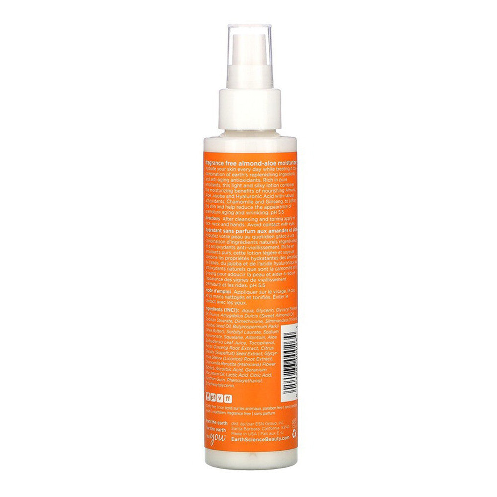 Earth Science Almond Aloe Moisturizer Fragrance Free, 5 Oz