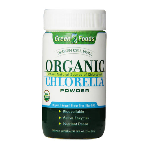 Green Foods Superfood Organic Chlorella Powder Detox Support 2.1Oz (60g)