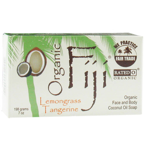 Organic Fiji Face And Body Coconut Oil Bar Soap Lemongrass, Tangerine - 7 Oz