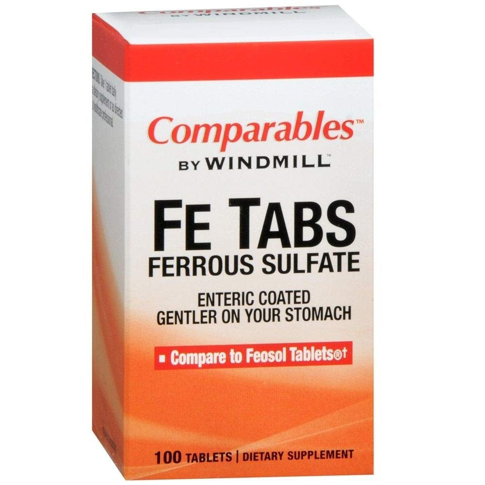 Windmill Ferrous Sulfate 325 Mg Dietary Supplement Tablets, 100 Ea