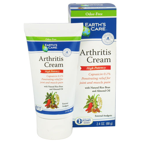 Earths Care Arthritis Cream High Potency, Odor Free - 2.4 Oz