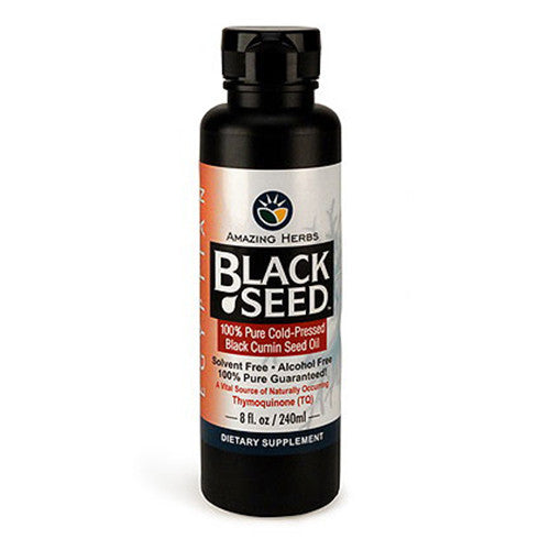 Amazing Herbs Egyptian Black Cumin Seed Cold-Pressed Oil - 8 Oz