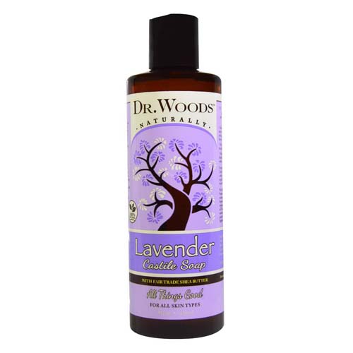 Dr Woods Lavender Castile Soap Liquid with Shea Butter Soothing Fragrance Elevates Mood for All Skin Types 8Oz (236ml)