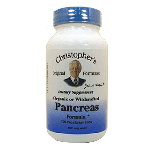 Dr Christophers Original Formula Pancreas Capsules Extract Aids Liver Enhances Digestion and Glandular Health 100Ea