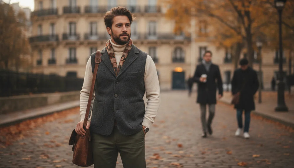 Maîtriser l'art de la veste sans manche pour homme cet automne