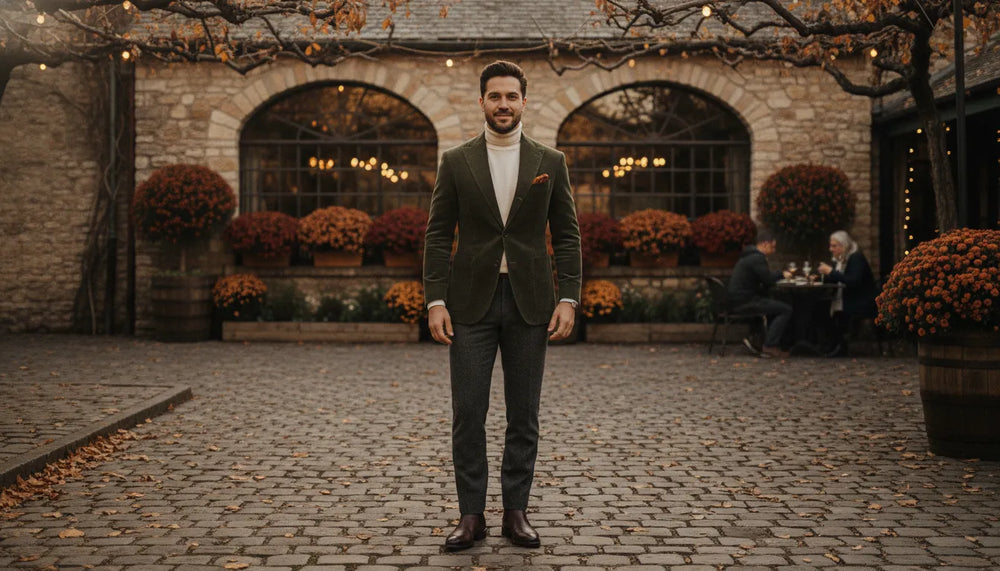 Quelle tenue homme pour un dîner de répétition en automne ?