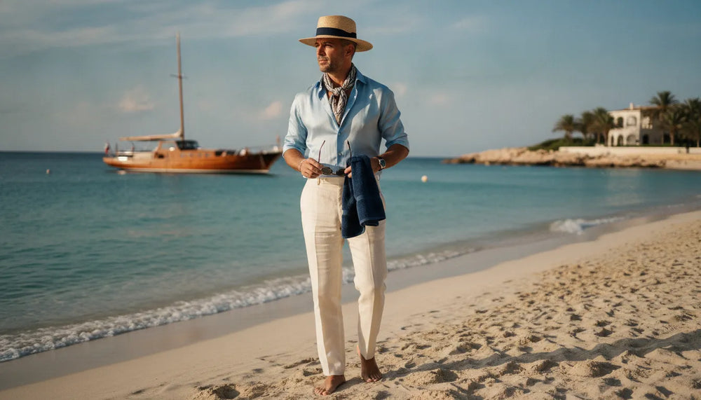 Tenues de plage old money pour homme : l'élégance intemporelle du bord de mer