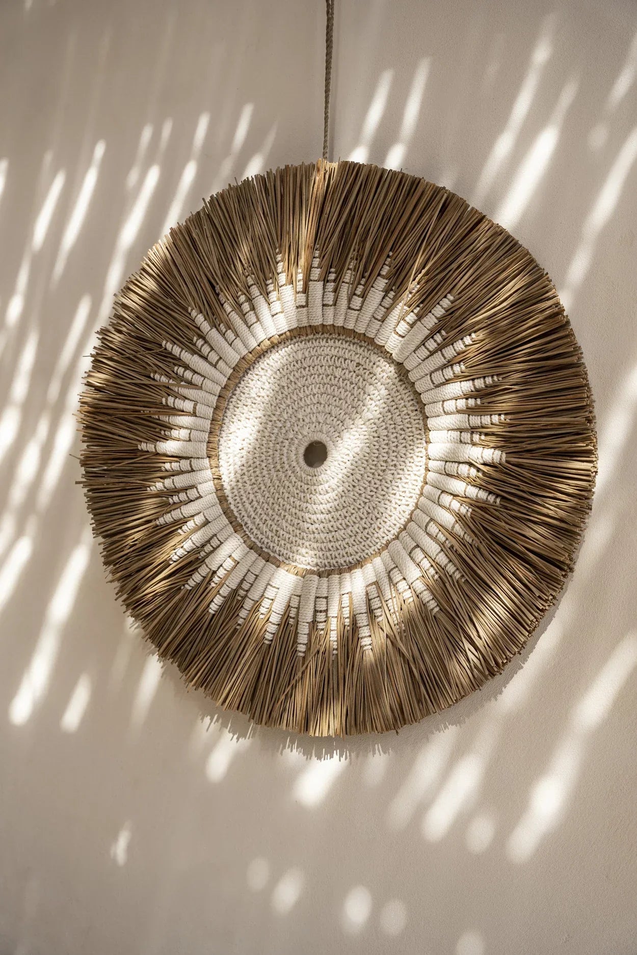 Raffia Macramé Wall Decoration - Natural White
