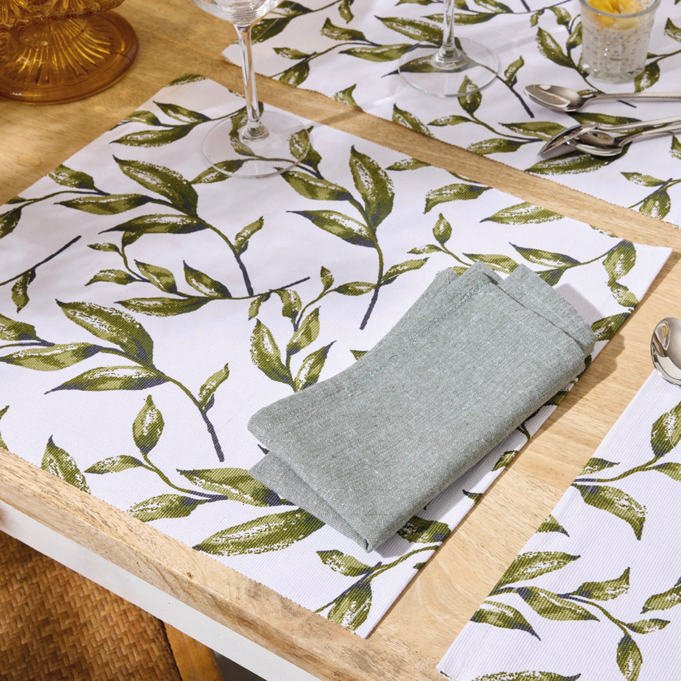 Juego De 4 Manteles Individuales - Natur'Elle - Blanco