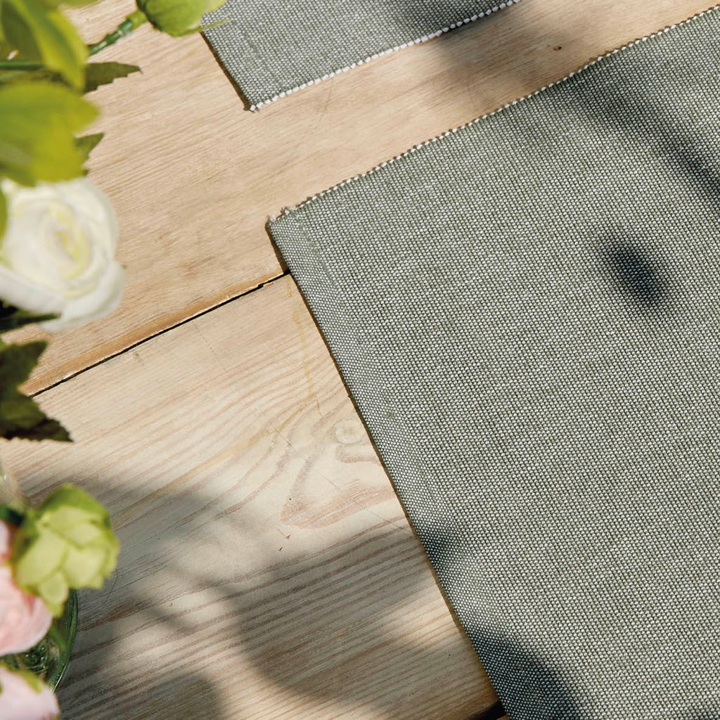 Set of 4 Placemats - Chambray - Dark Green