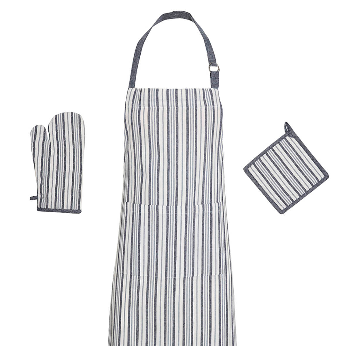 Sauter - Tablier, Gant De Cuisine Et Manique - Nina - 100% Coton - Bleu