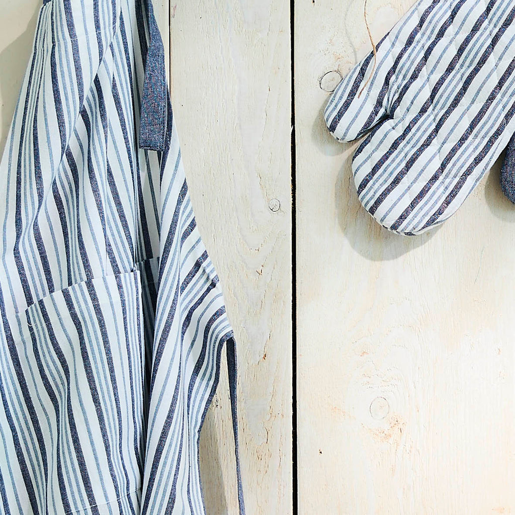 Sauter - Tablier, Gant De Cuisine Et Manique - Nina - 100% Coton - Bleu