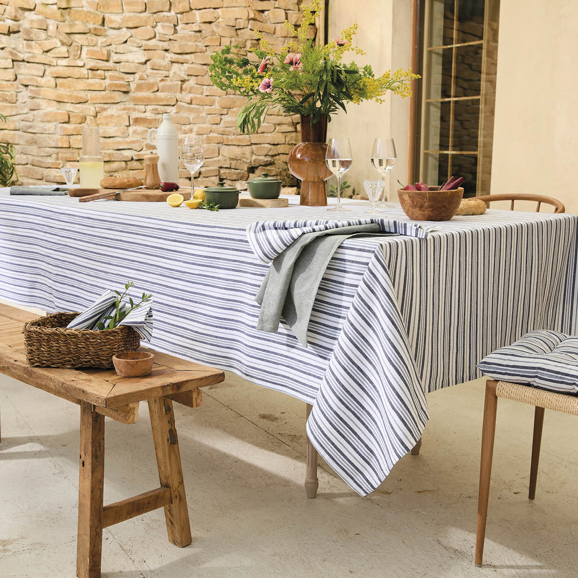 Nappe en Coton - Nina - 100% Coton - Bleu