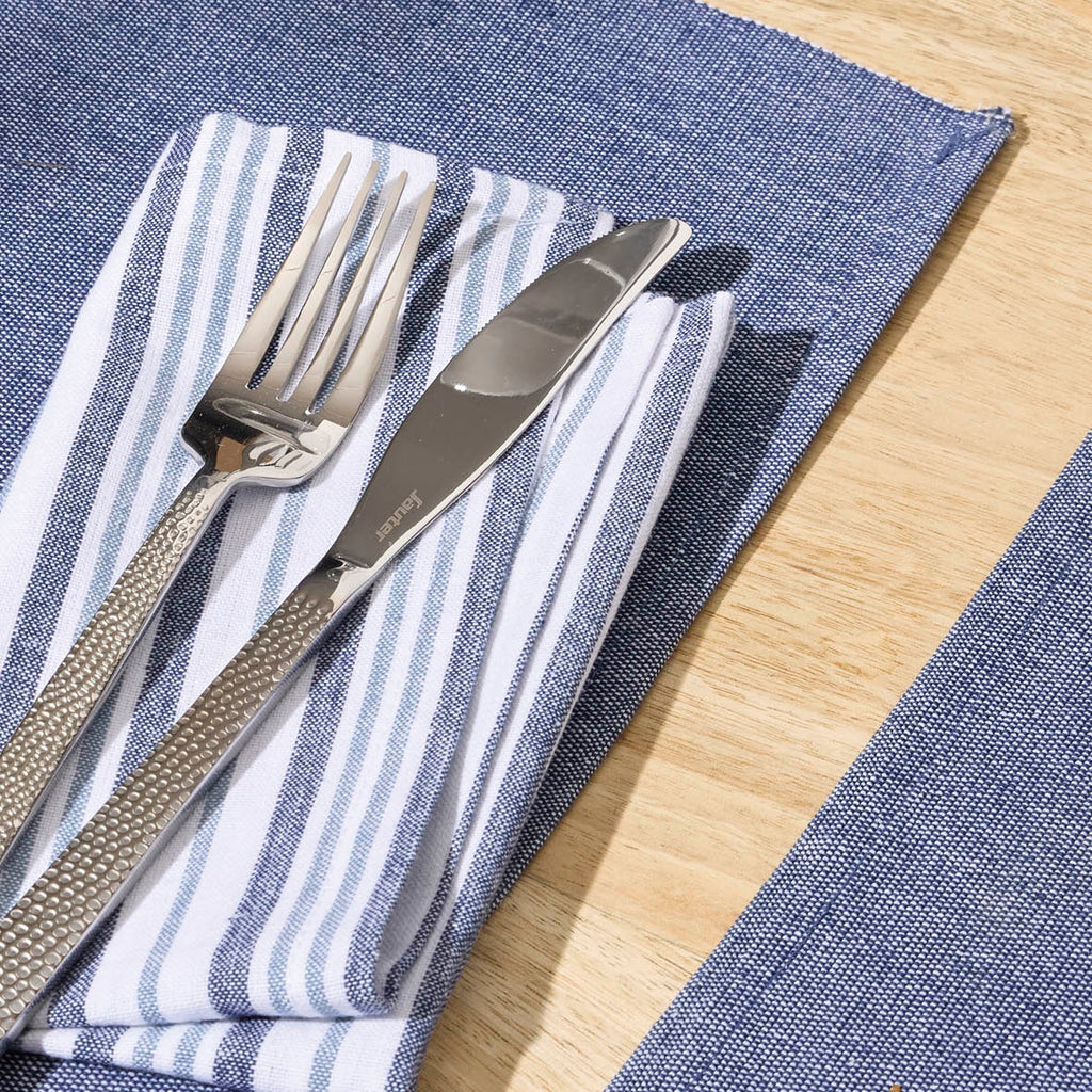 Sauter - Serviette De Table - Nina 6 X - 100% Coton - Bleu