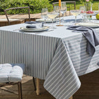 Nappe Coton - Rayé Bleu
