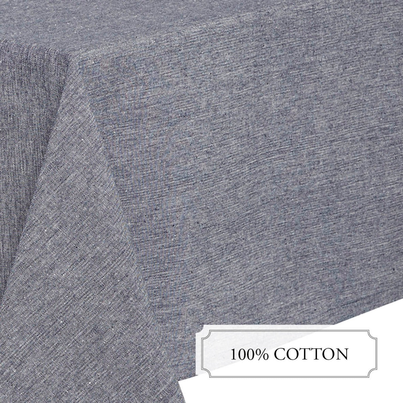 Nappe - Chambray - Bleu Foncé - 5 Tailles