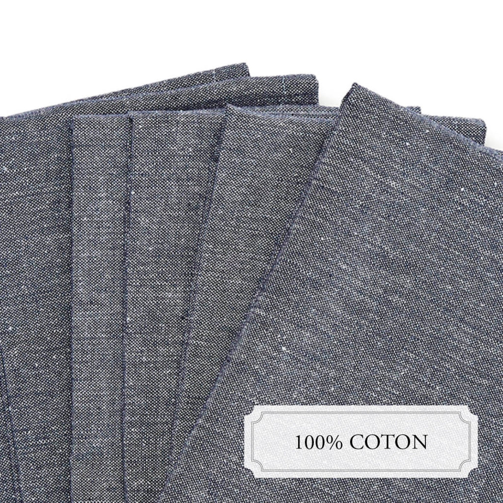 Set De 6 Servilletas - Chambray - Azul Oscuro