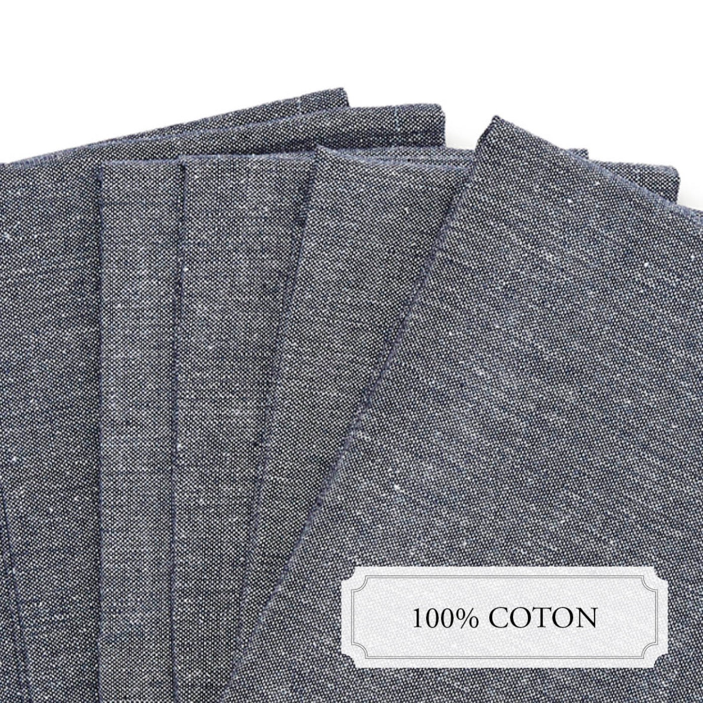 Set De 6 Servilletas - Chambray - Azul Oscuro