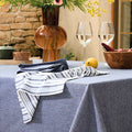 Sauter - Serviette De Table - Chambray Blue 6 X - 100% Coton - Bleu Foncé