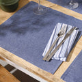 Juego De 4 Manteles Individuales - Chambray - Azul Oscuro