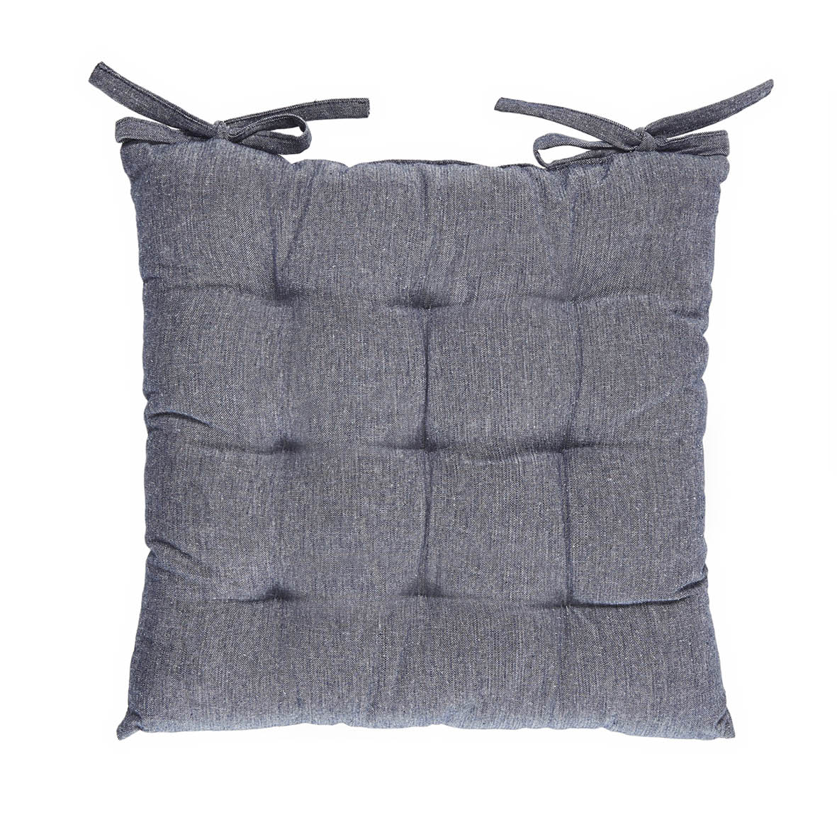 Sauter - Galette De Chaise - Chambray Blue - 100% Coton - Bleu Foncé