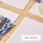 Ensemble De 4 Sets De Table - Chambray - Blanc Cassé