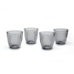 Art Culinaire - Set Di 4 Bicchieri Bassi - Rayon Dia - Vetro - Grigio Scuro