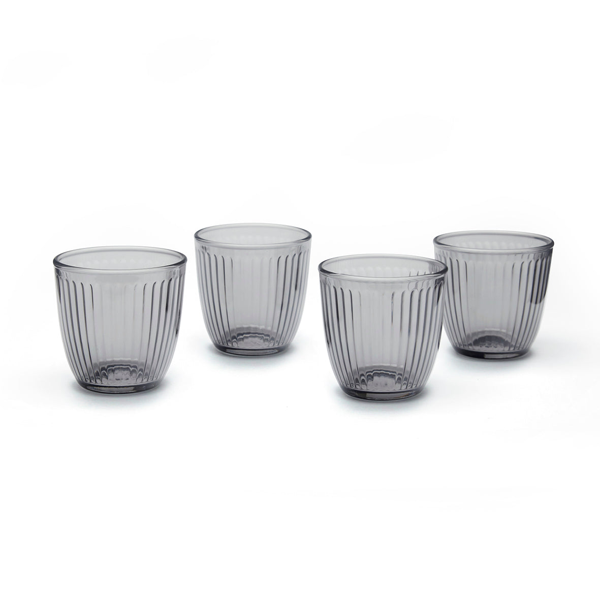 Art Culinaire - Set Di 4 Bicchieri Bassi - Rayon Dia - Vetro - Grigio Scuro