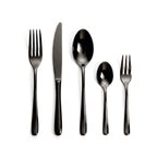 Art Culinaire - Zestaw Sztućców - Aura 30 Elementów - Stal Nierdzewna 18/10 - Czarny