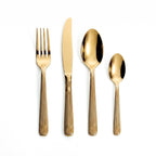 Art Culinaire - Zestaw Sztućców - Noblesse 24 Elementy - Stal Nierdzewna 18/10 - Złoty