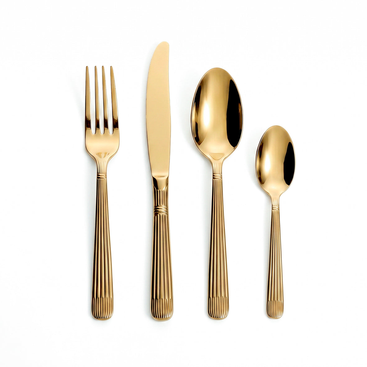 Art Culinaire - Zestaw Sztućców - Noblesse 24 Elementy - Stal Nierdzewna 18/10 - Złoty