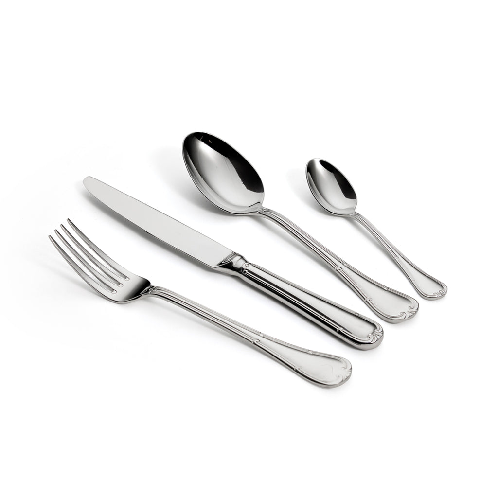 Art Culinaire - Zestaw sztućców w pudełku - Héritage 24 elementy - Stal nierdzewna 18/10 - Srebrny