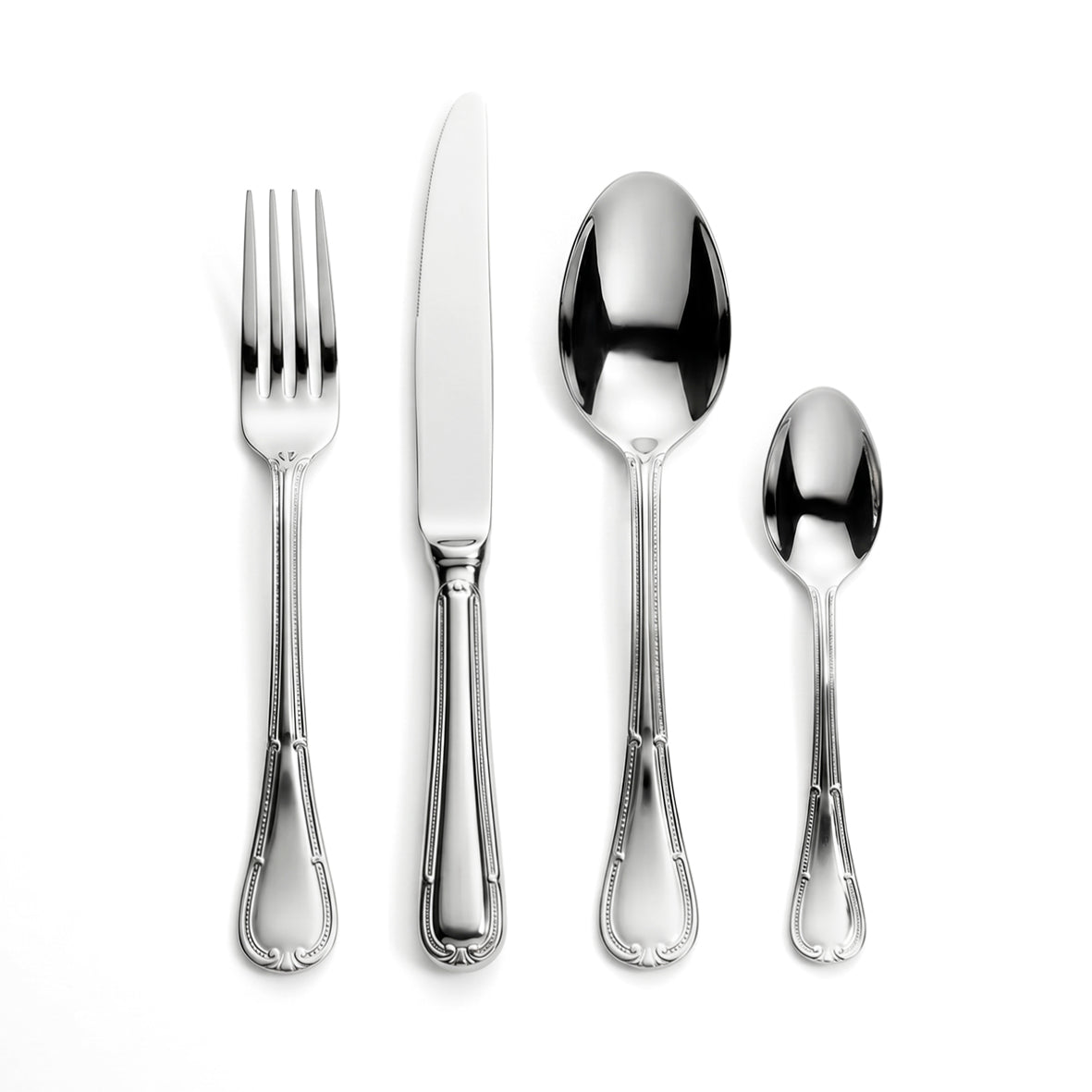Art Culinaire - Zestaw sztućców w pudełku - Héritage 24 elementy - Stal nierdzewna 18/10 - Srebrny