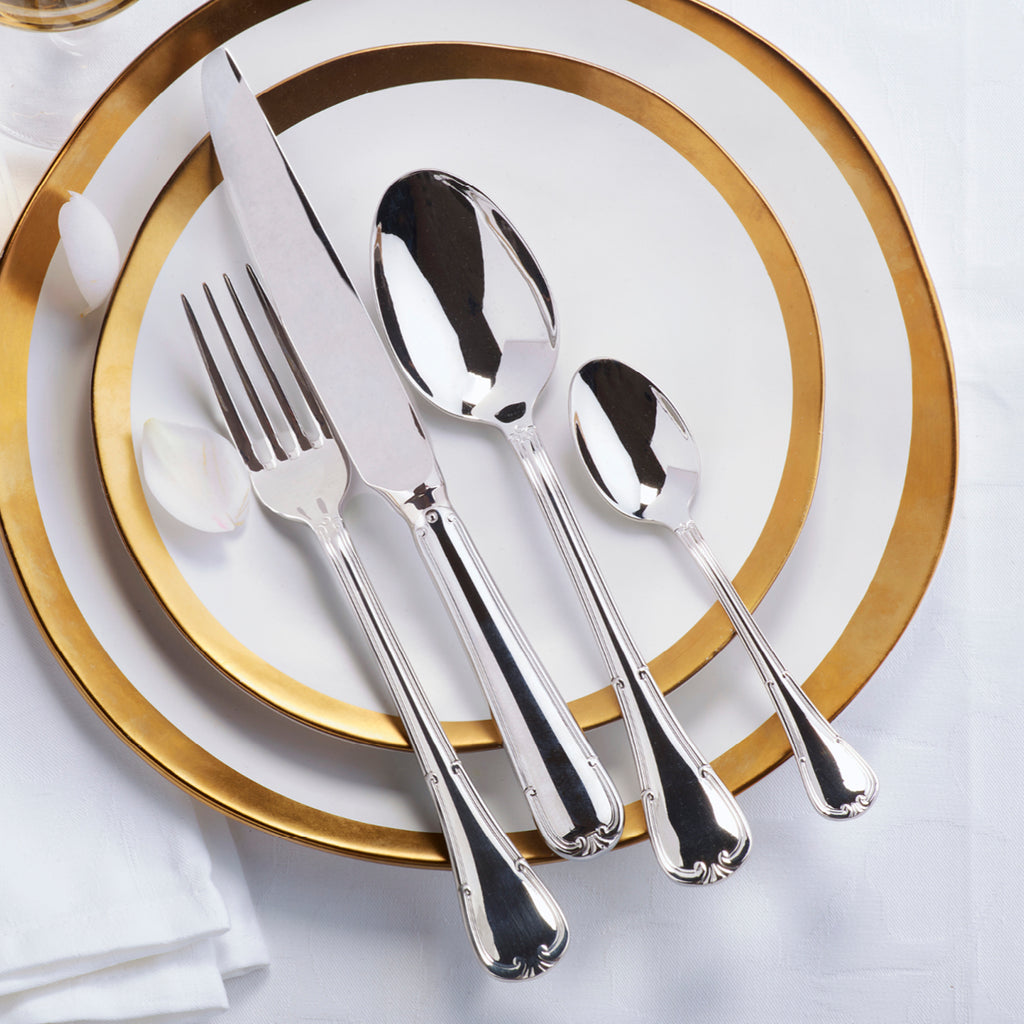 Art Culinaire - Zestaw sztućców w pudełku - Héritage 24 elementy - Stal nierdzewna 18/10 - Srebrny