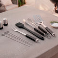 Art Culinaire - Set D'Ustensiles Pour Barbecue 12 Pièces - Grill - Acier Inoxydable - Argent