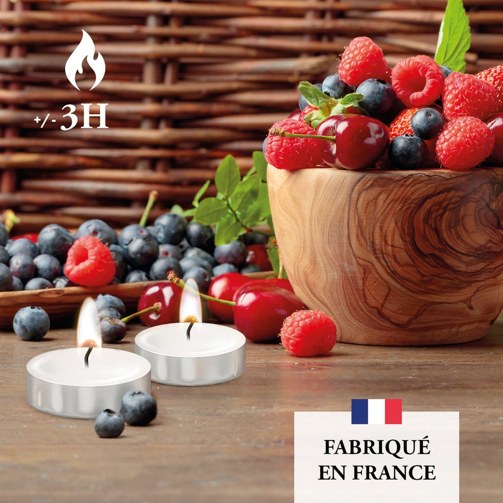 Set di 24 candele tealight - Frutti rossi -