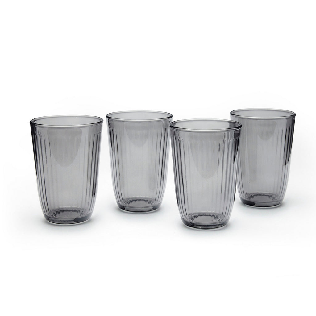 Set Of 4 Tall Tumblers - Dark Grey