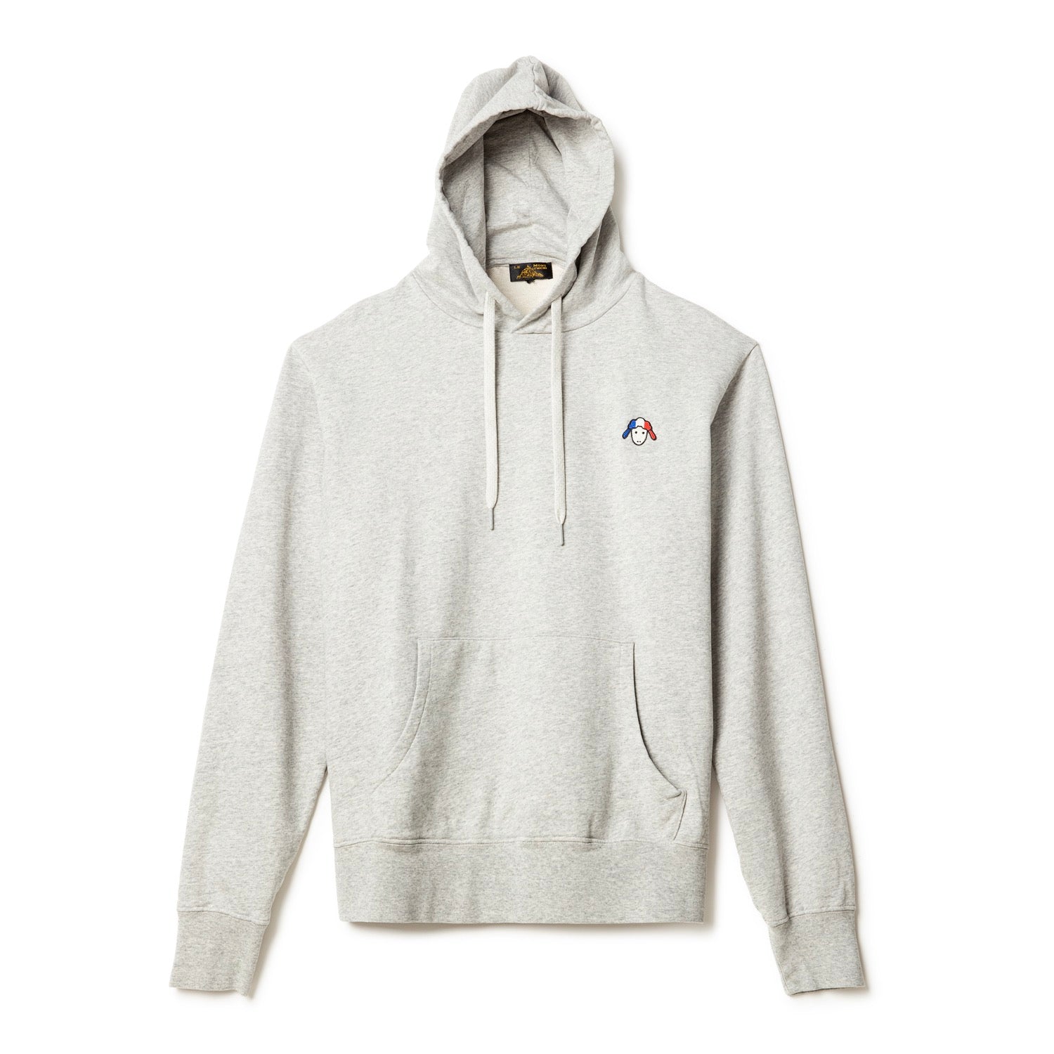 Sandiana Sheep Patch Hoodie - Grey Melange - Unisex