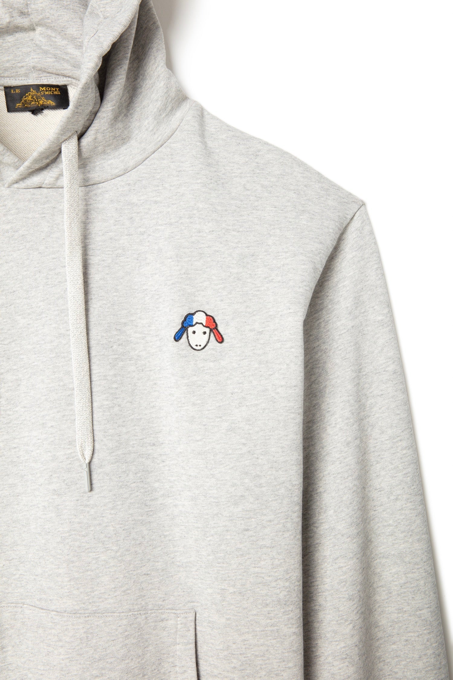 Sandiana Sheep Patch Hoodie - Grey Melange - Unisex