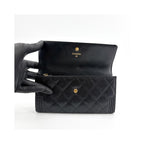 Chanel - Lång Boy Flap-plånbok i läder - Svart