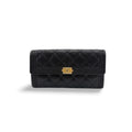 Chanel - Lång Boy Flap-plånbok i läder - Svart