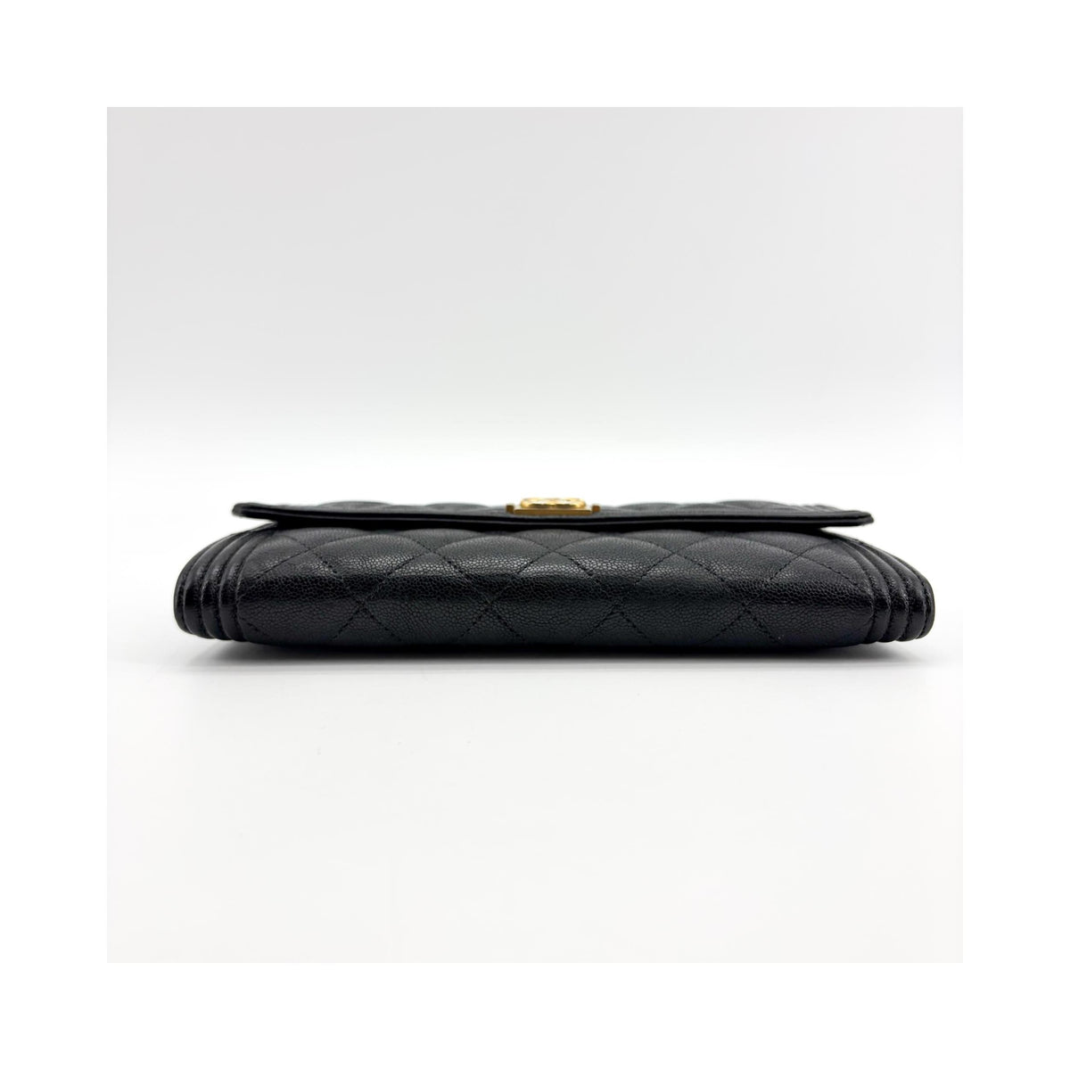 Chanel - Lång Boy Flap-plånbok i läder - Svart