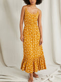Robe Isadora Ja - Jaune Fonce Imprime - Femme