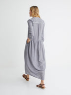 Robe Longue Pdp - Bleu Fonce Multicolore - Femme
