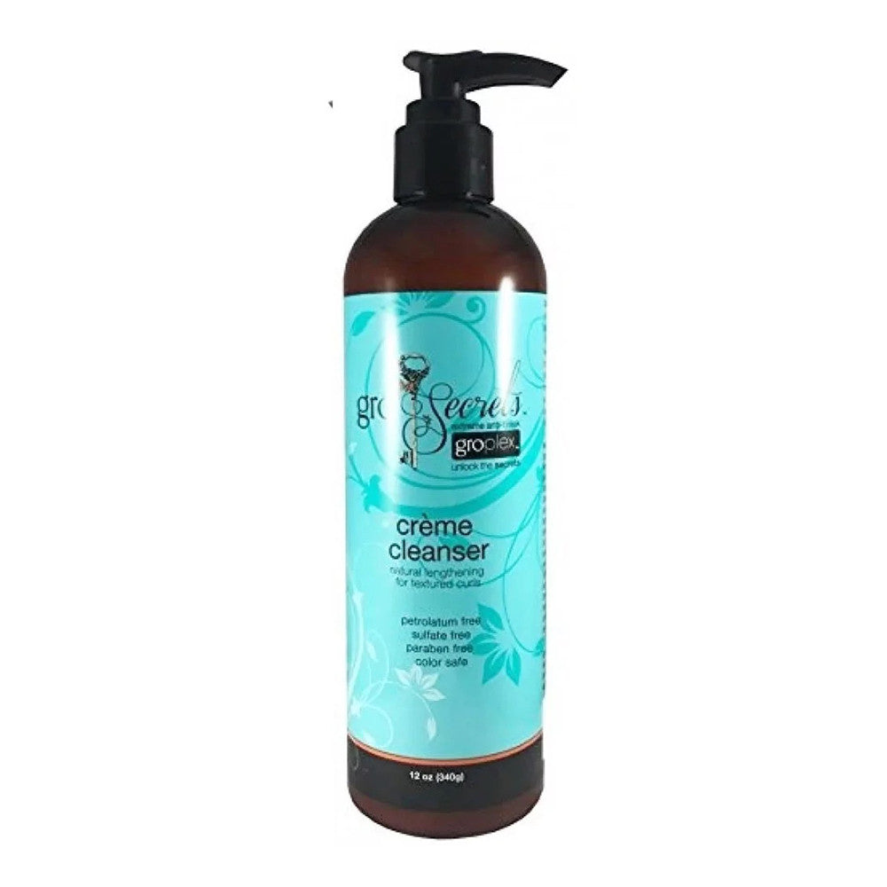 Gro Secrets Creme Cleanser Shampoo with keratin and olive oil, 12 Oz