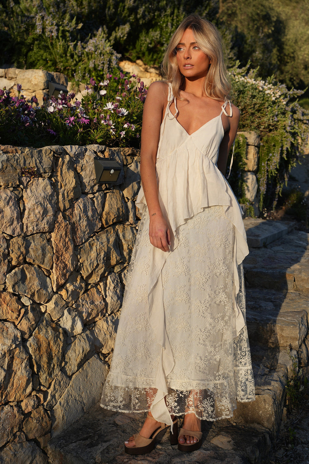 Robe Longue Rebecca - Crème