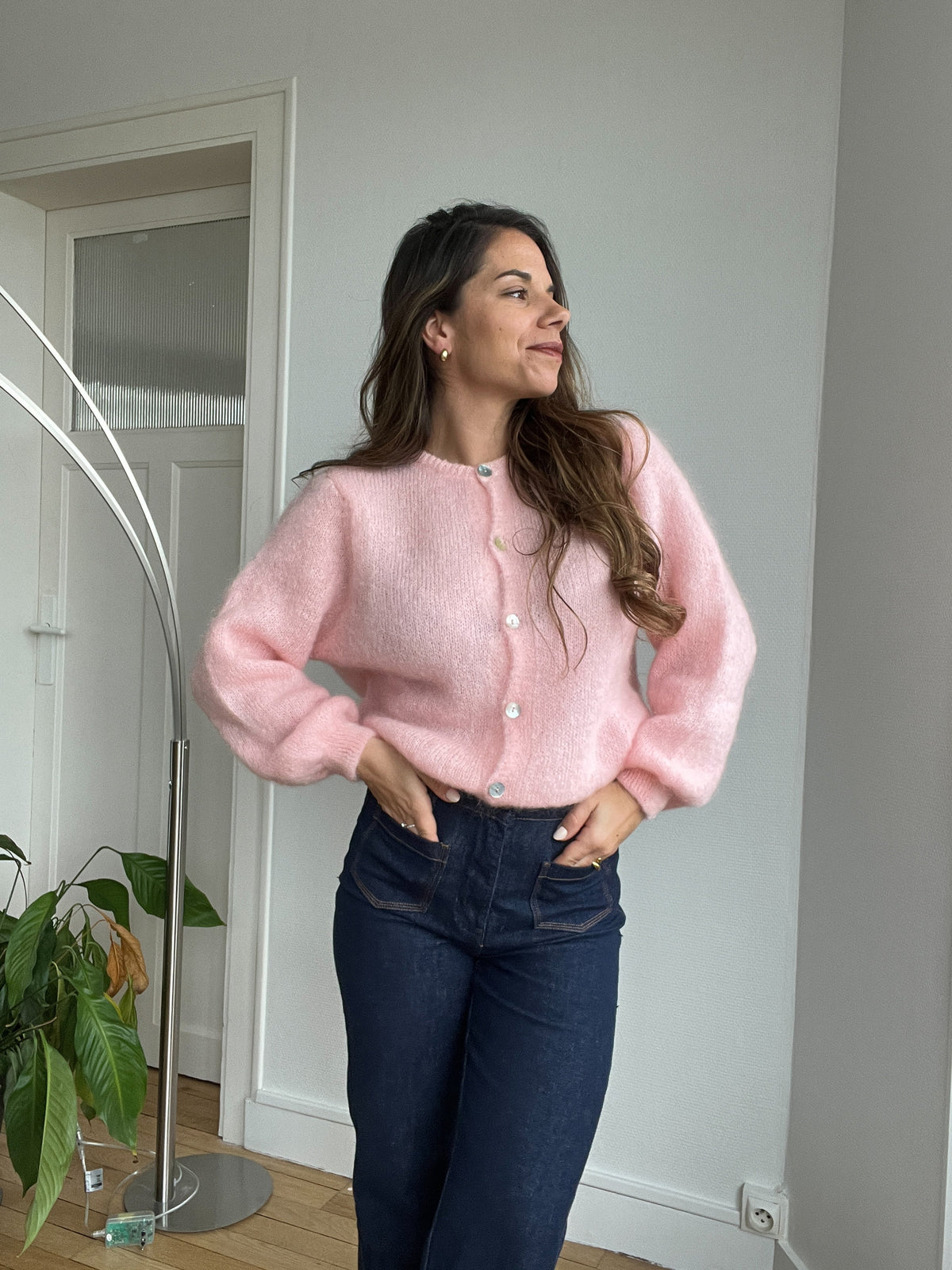 Bianca pink wool knit