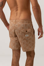 Rhythm - Floral St Swim Shorts - Butterscotch - Men
